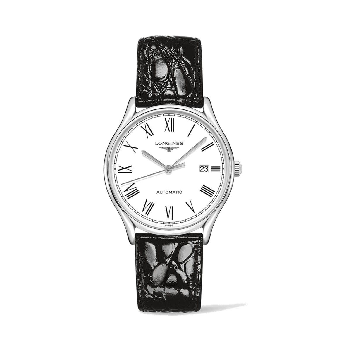 Longines lyre automatic white dial unisex watch