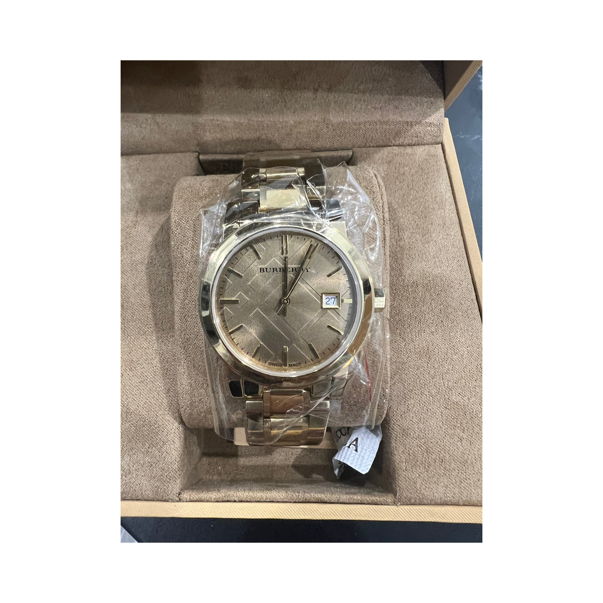 Burberry The City Gold Dial Gold Steel Strap Watch for Women - BU9134