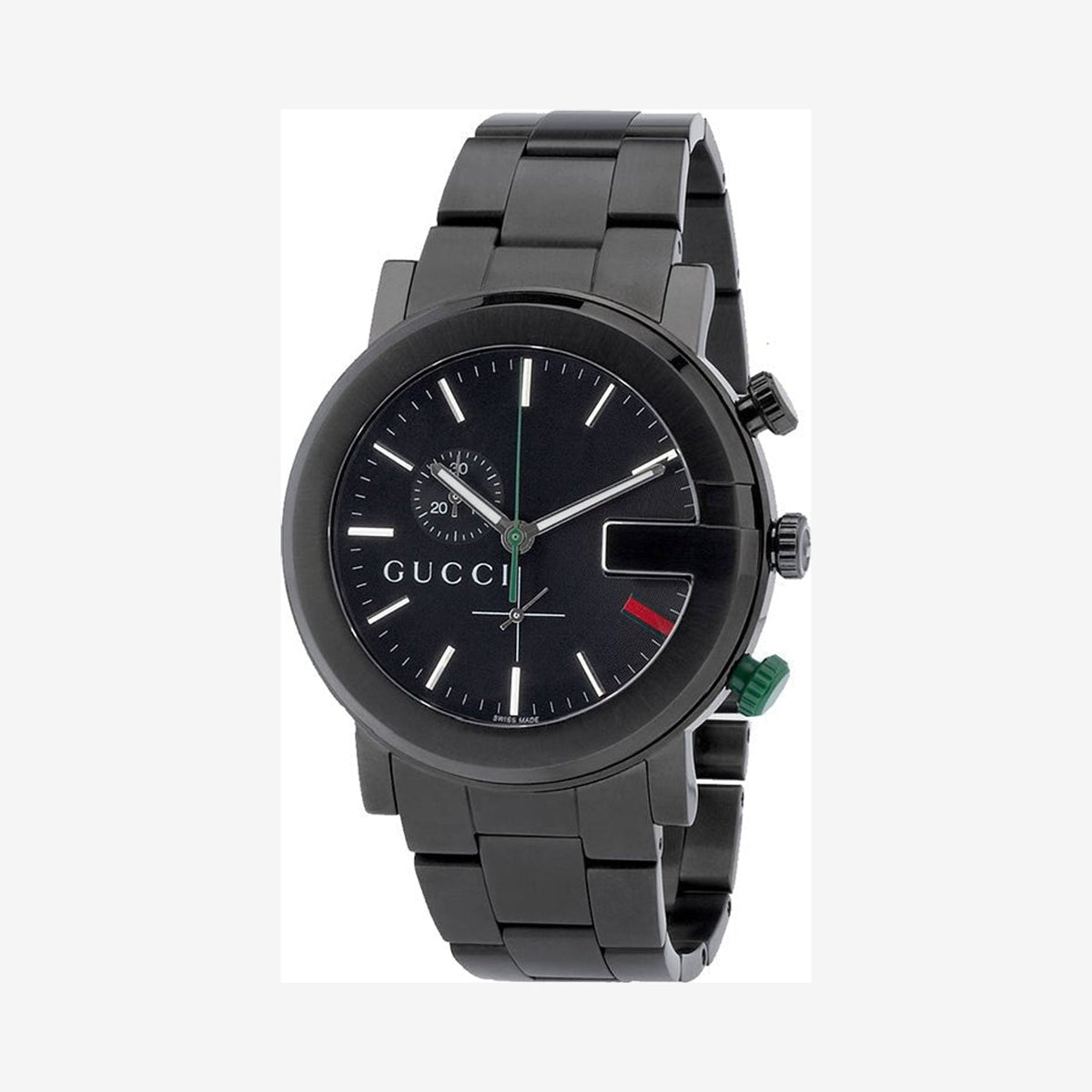 Gucci G-Chrono Black Stainless Steel Bracelet 44 mm