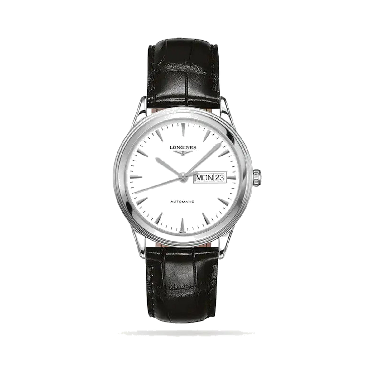 Longines Flagship Automatic White Dial Black Leather watch
