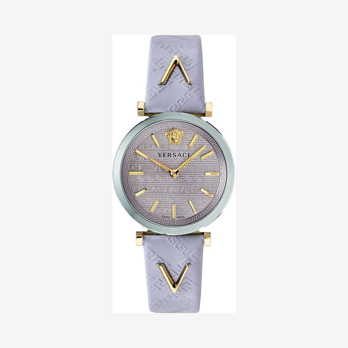 Versace V-Twist Light Pink Leather Wristwatch