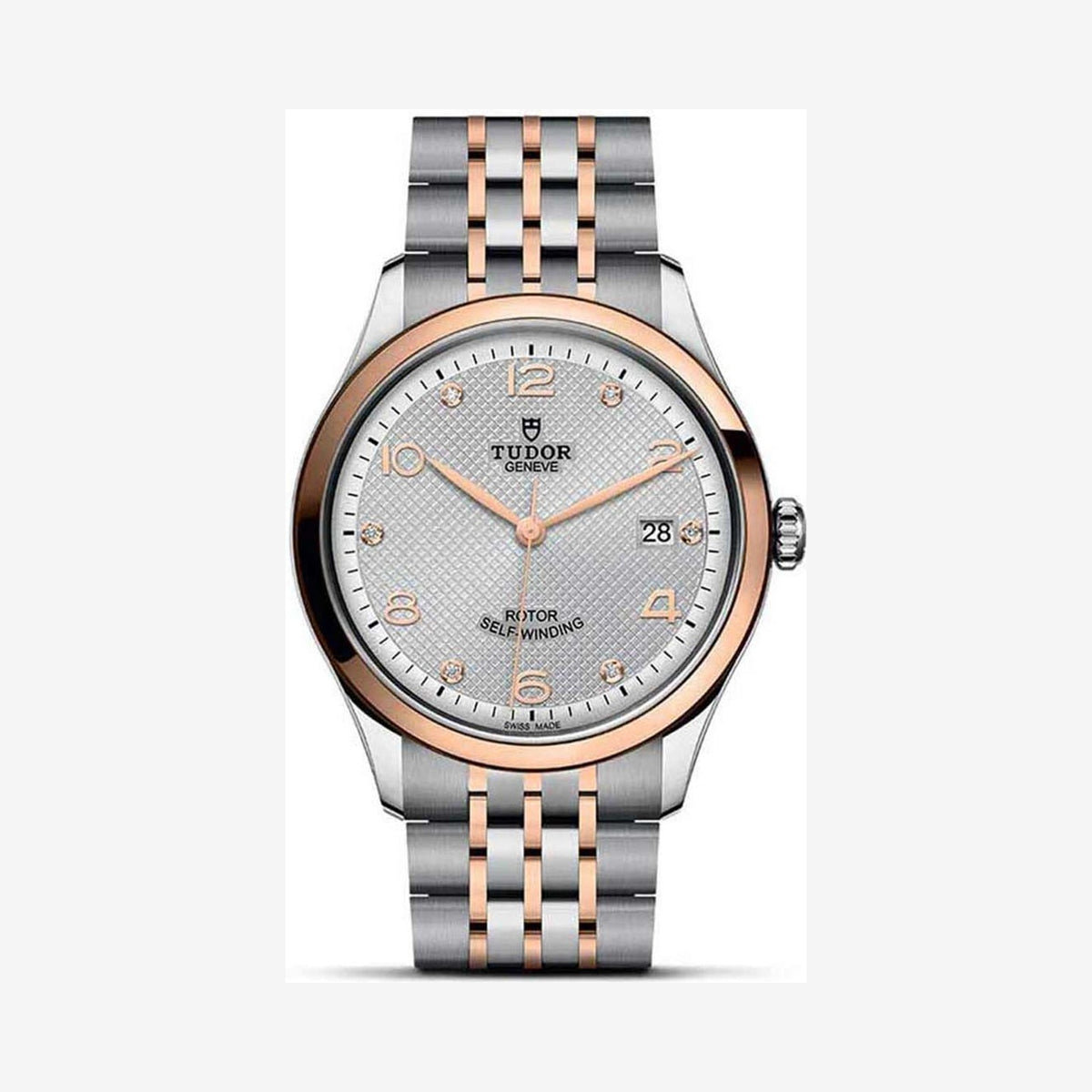 Tudor 1926 39 mm Two Tone Silver Dial Wristwatch