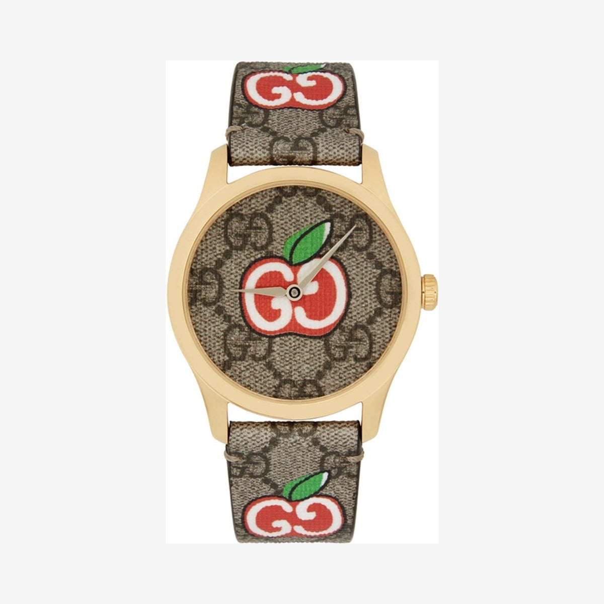 Gucci G-Timeless Canvas Dial Red Apple Wristwatch