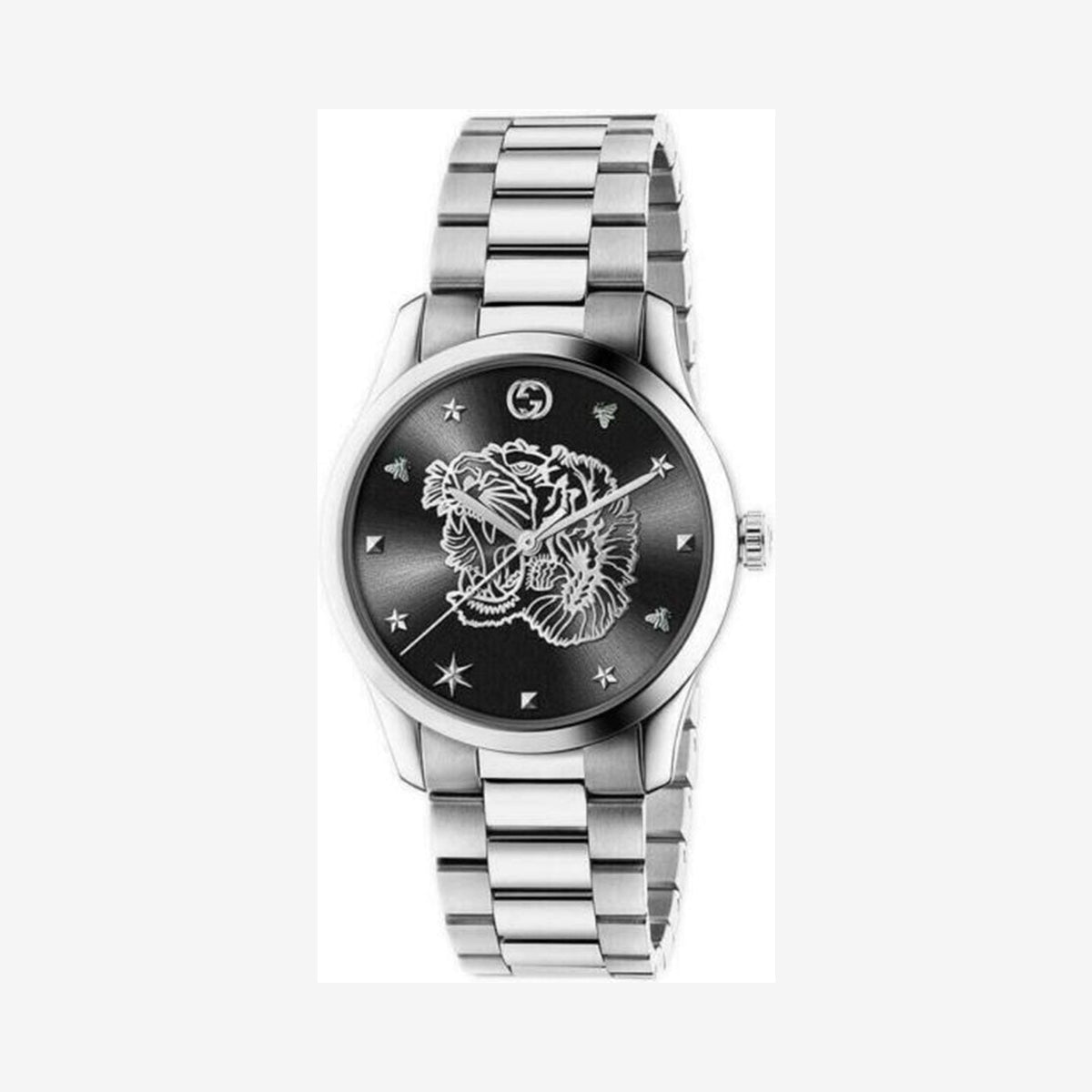 Gucci G-Timeless Black Roaring Tiger Wristwatch