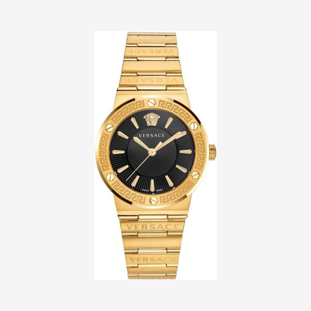 Versace Greca Bezel Gold-tone Wristwatch