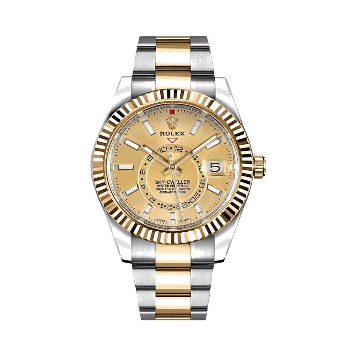 Rolex Champagne Dial Sky-Dweller Two-Toned 42 mm Watch