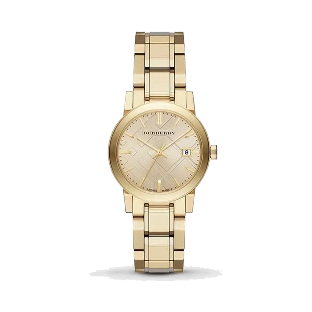 Burberry The City Gold Dial Gold Steel Strap Watch for Women - BU9134