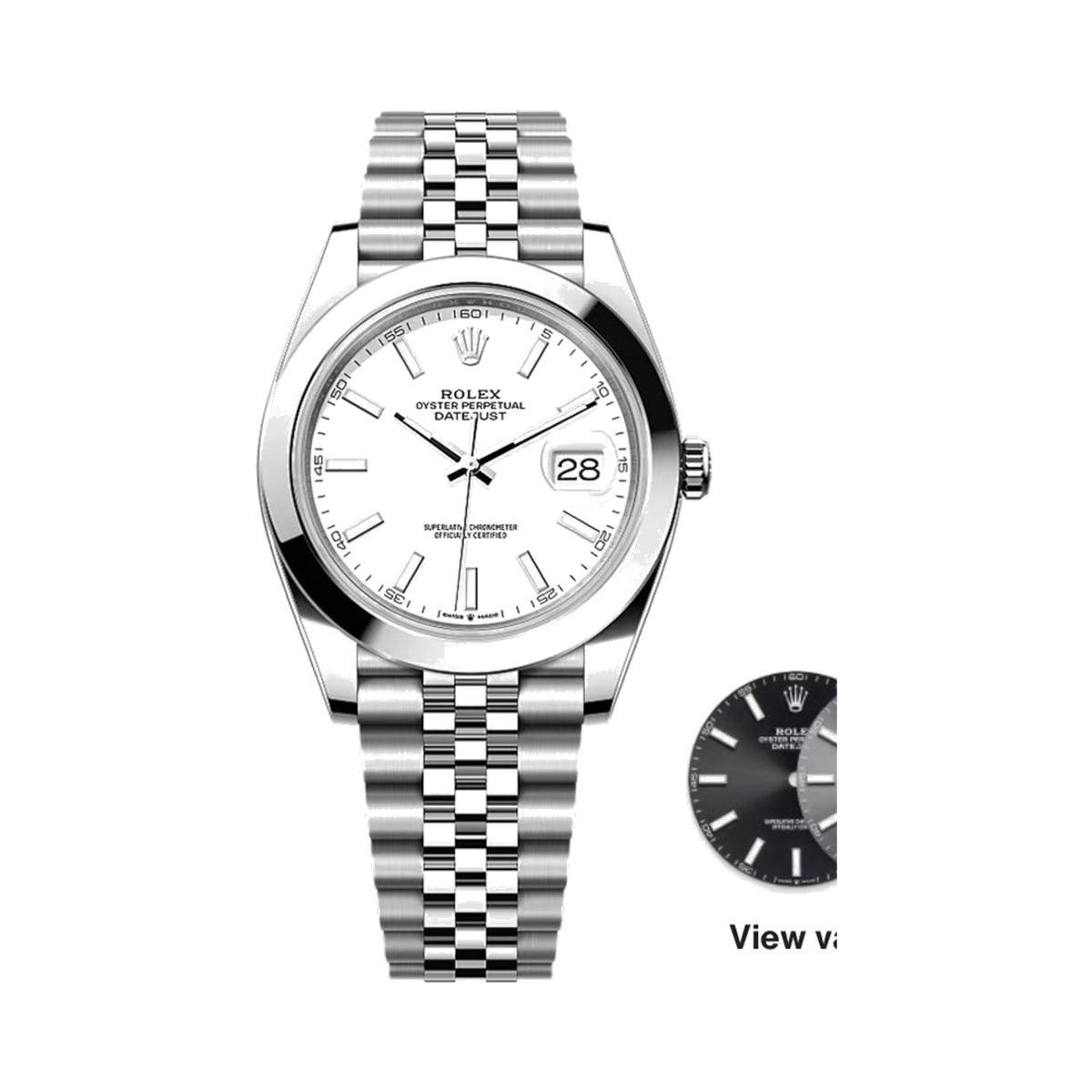 Rolex Datejust 41 Oystersteel White Dial Men Watch 2026