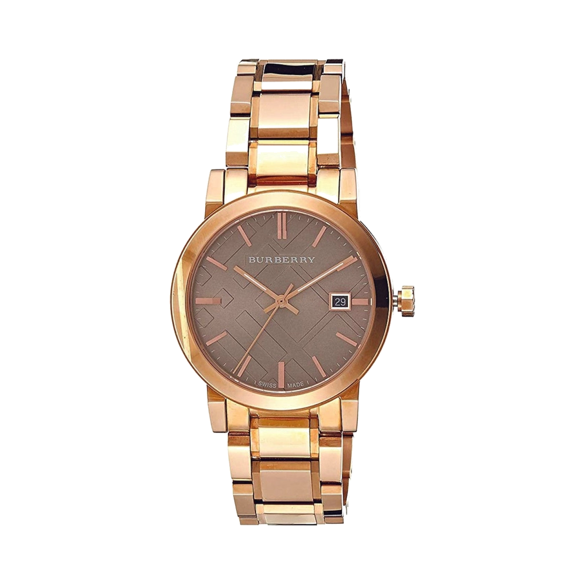 Burberry Brown Dial Rose Gold toned 38 mm Wristwatch