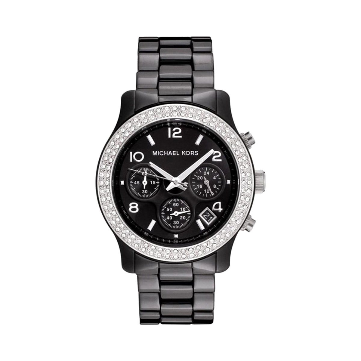 Michael Kors Black Ceramic Chronograph Wristwatch