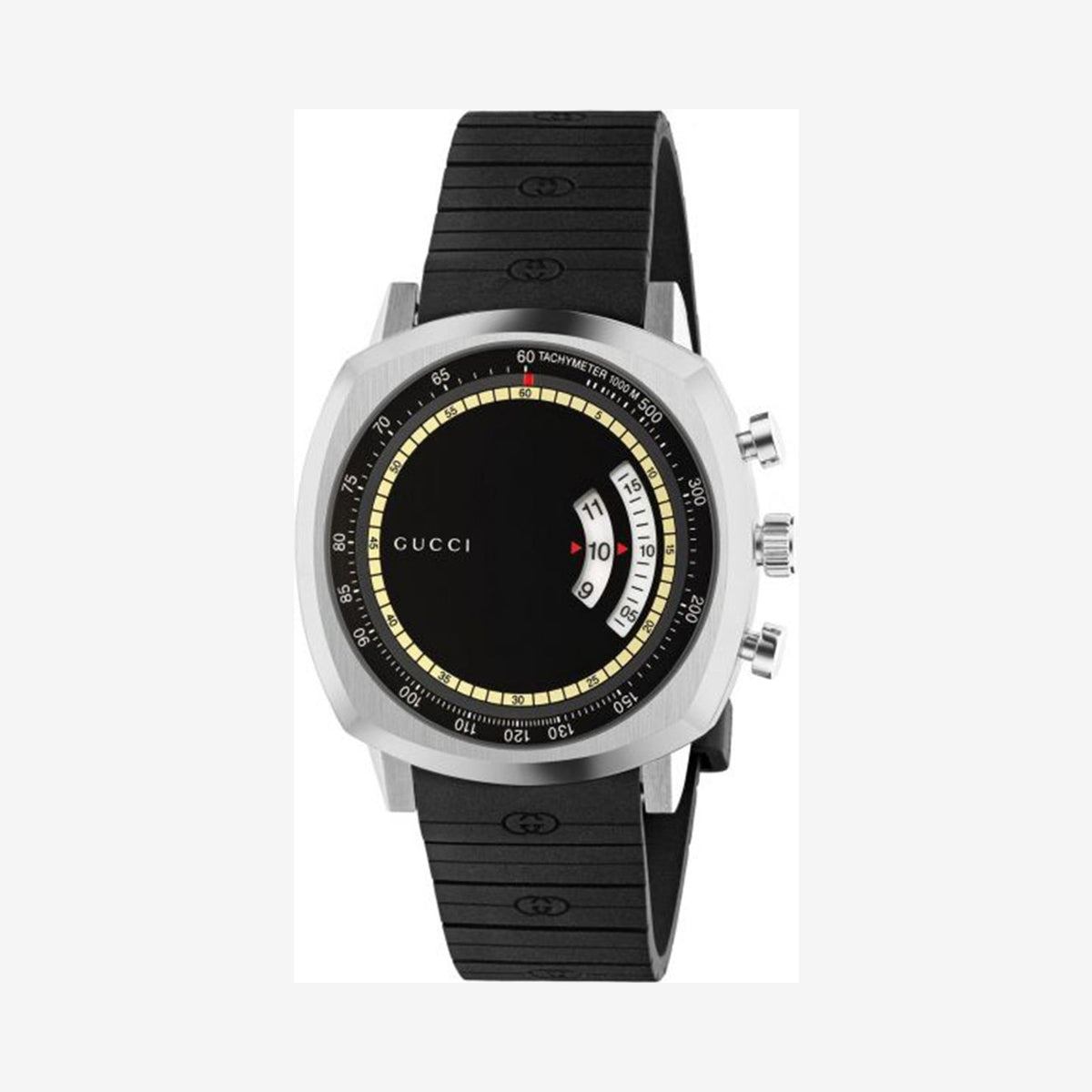 Gucci Grip Black Rubber Wristwatch