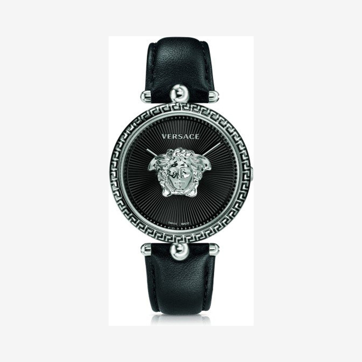 Versace Palazzo Empire Black Leather 39 mm Wristwatch