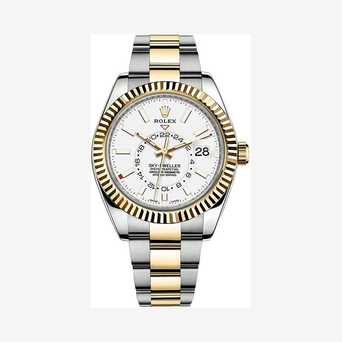 Rolex White Sky-Dweller Two-Toned 42 mm Watch
