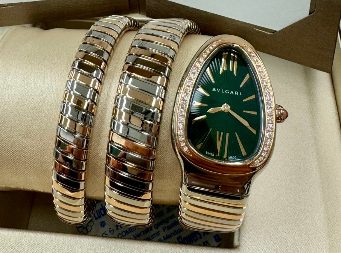 Bvlgari Serpenti Tubogas Double Green Dial Spiral Watch 2026
