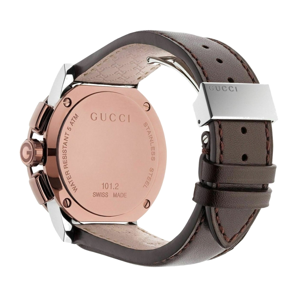 Gucci G-Chrono Swiss Chronograph Brown Leather 44 mm