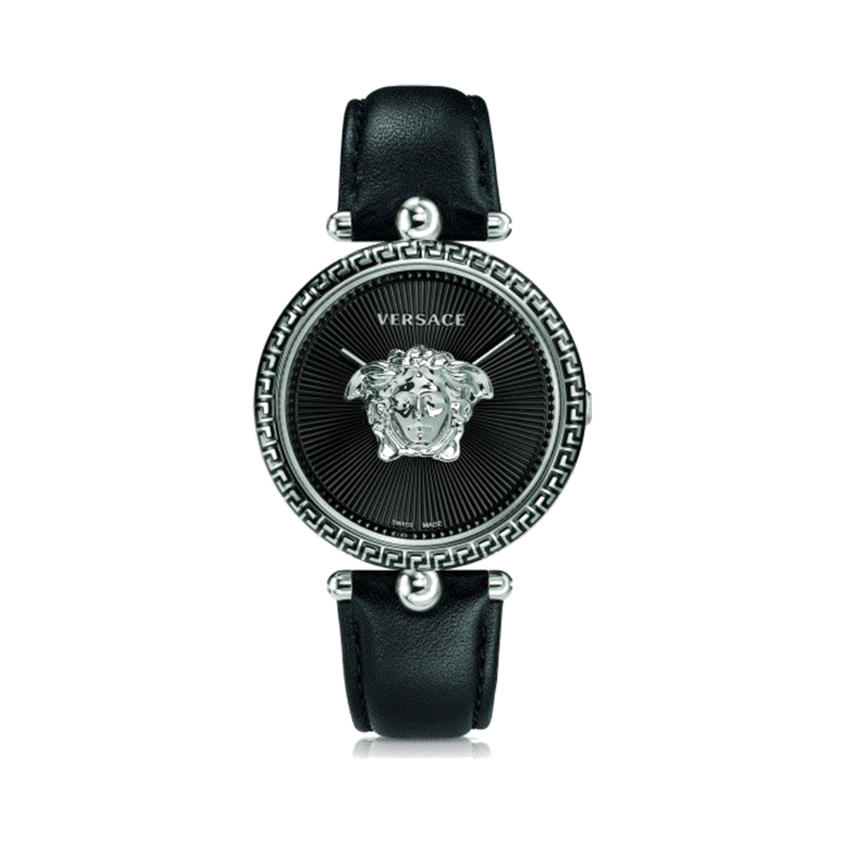 Versace Palazzo Empire Black Leather 39 mm Wristwatch