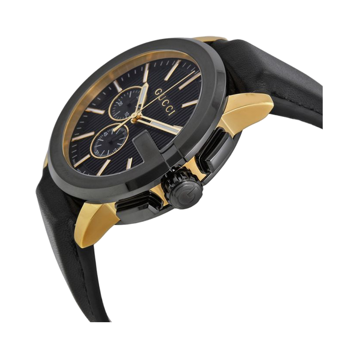 Gucci G-Chrono Swiss Chronograph Black Leather 44 mm