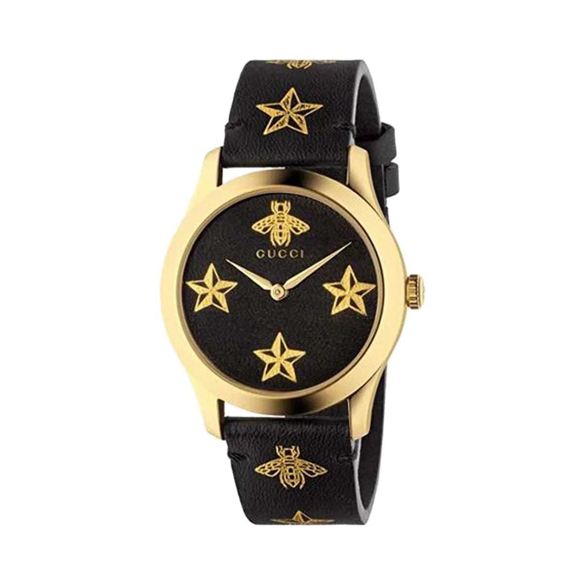 Gucci G-Timeless Black and Gold Stars Wristwatch