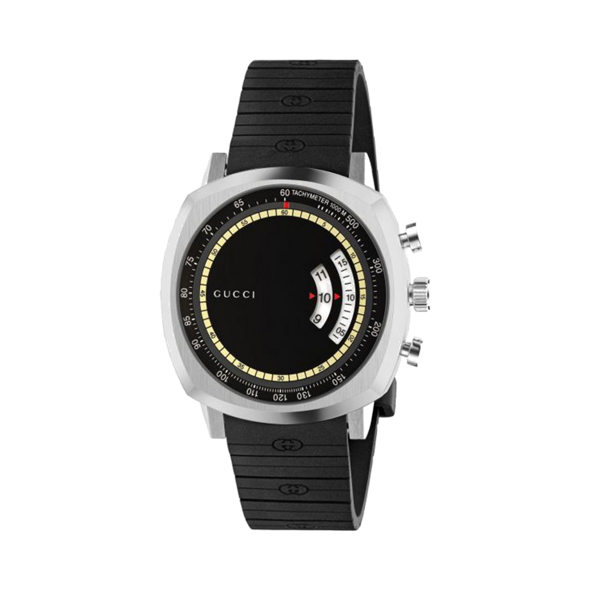 Gucci Grip Black Rubber Wristwatch