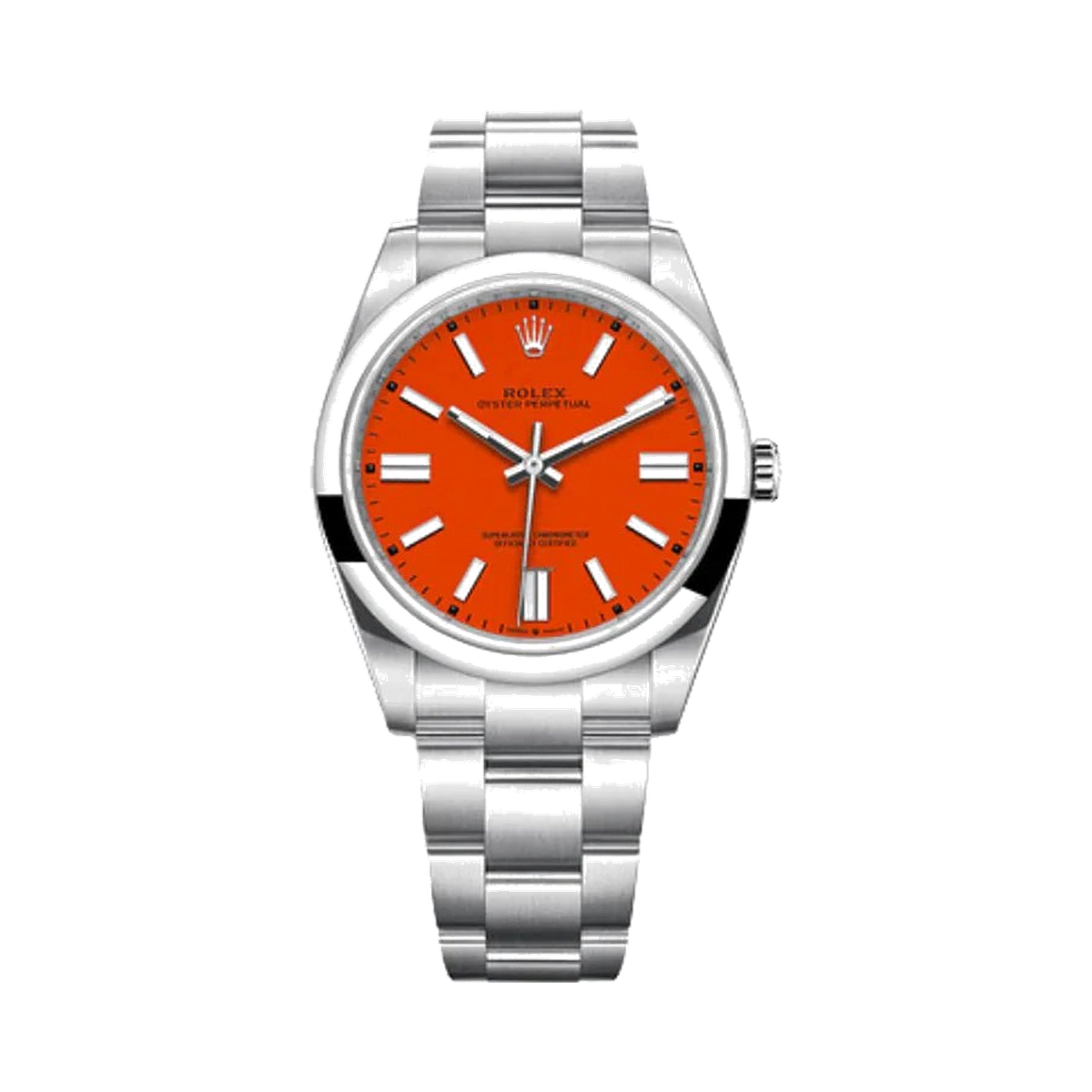 Rolex Oyster Perpetual Coral Red 36 mm Wrist Watch