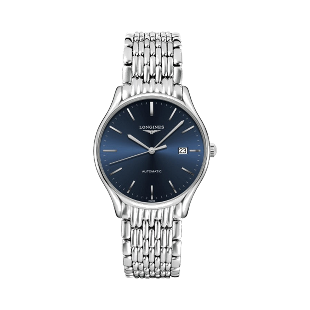 Longines Lyre Automatic Stainless Steel Blue Dial Date Mens Watch