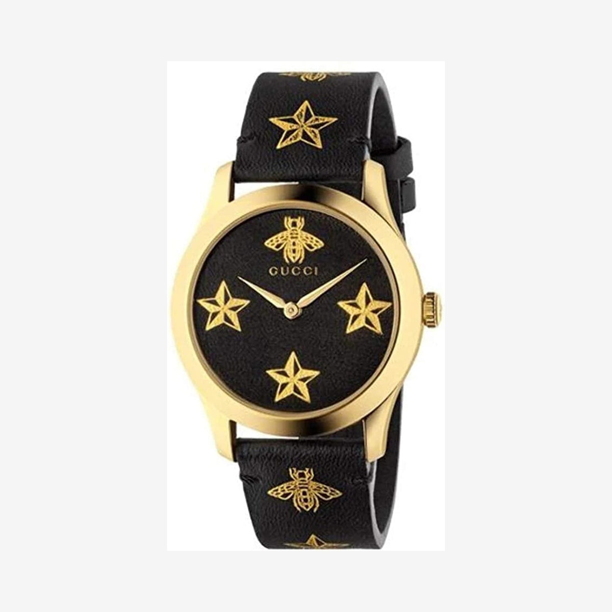 Gucci G-Timeless Black and Gold Stars Wristwatch