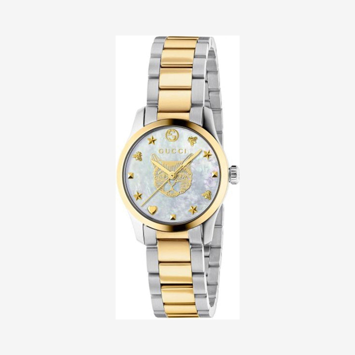 Gucci G-Timeless Mother of Pearl Feline Head Wristwatch