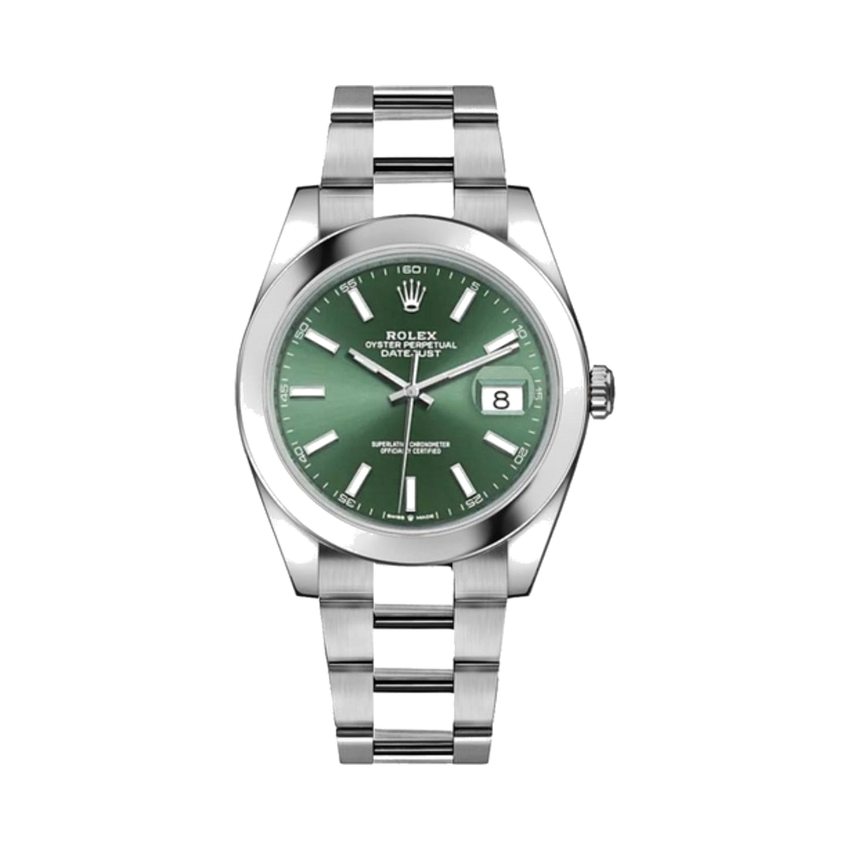 Rolex Datejust 41 Mint Green Smooth Oyster Watch 2026