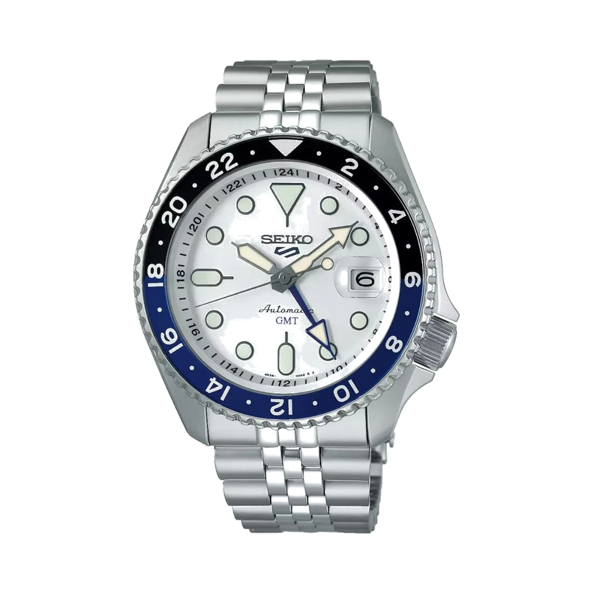 Seiko 5 Sports White Dial Automatic 100M Men's Watch SSK033K1