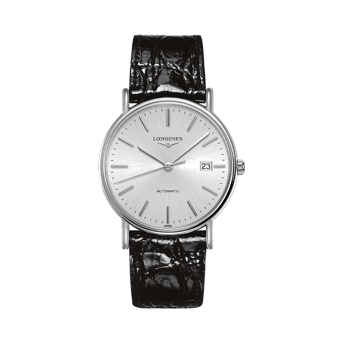 Longines - Presence 38.5 Automatic Stainless Steel / Silver / Strap watch