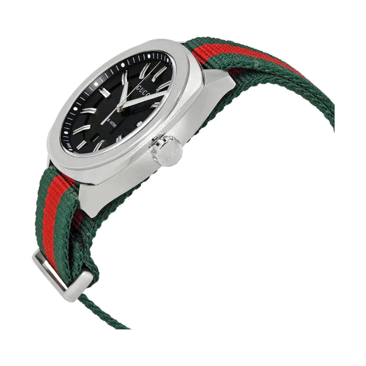 Gucci Green and Red Nato Black Dial Quartz Unisex Watch - Lc Watches