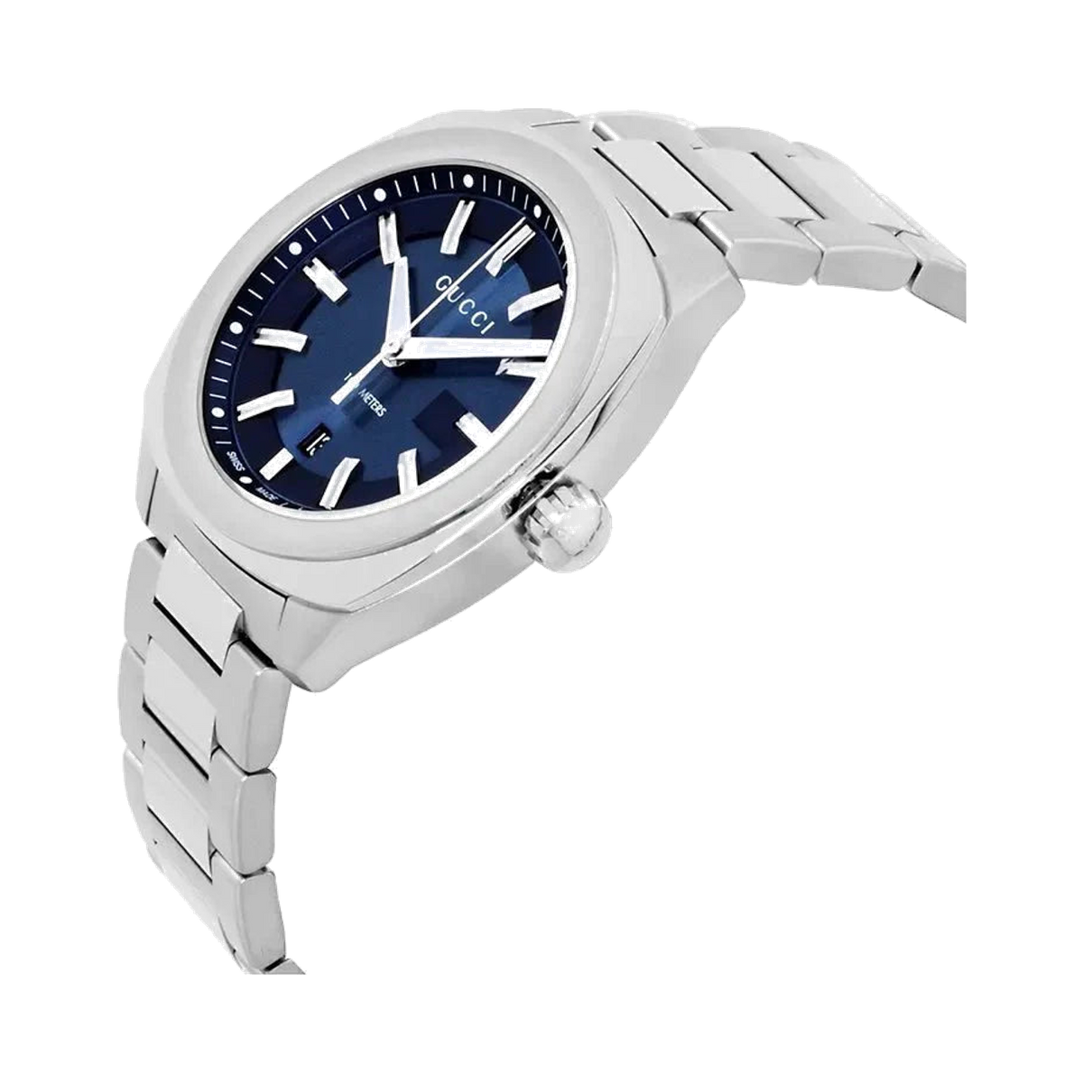 Gucci Men’s Swiss Made Quartz Stainless Steel Blue Dial 41mm Watch - Lc Watches