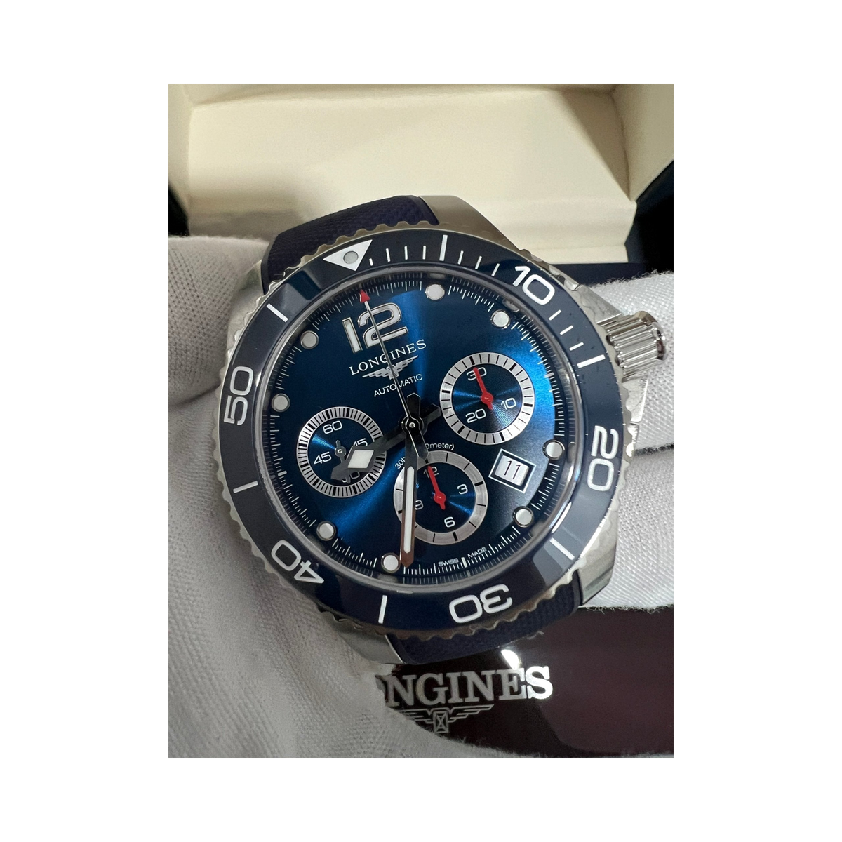 Longines HydroConquest Automatic Chronograph 43mm Blue Dial Blue - Lc Watches