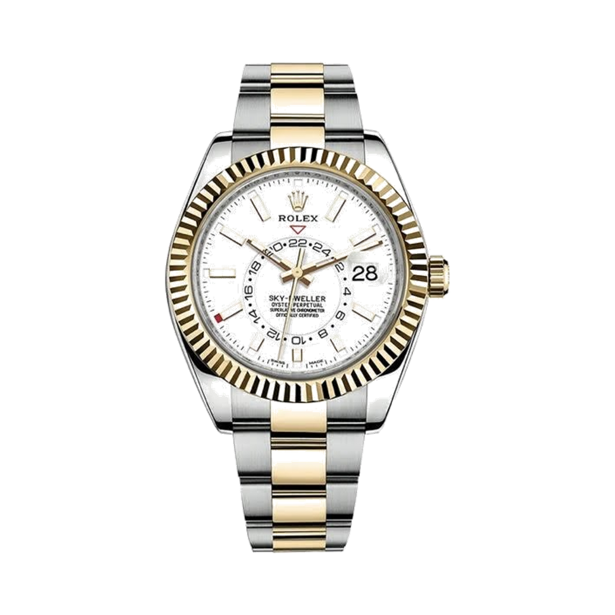 Rolex White Sky - Dweller Two - Toned 42 mm Watch - Lc Watches