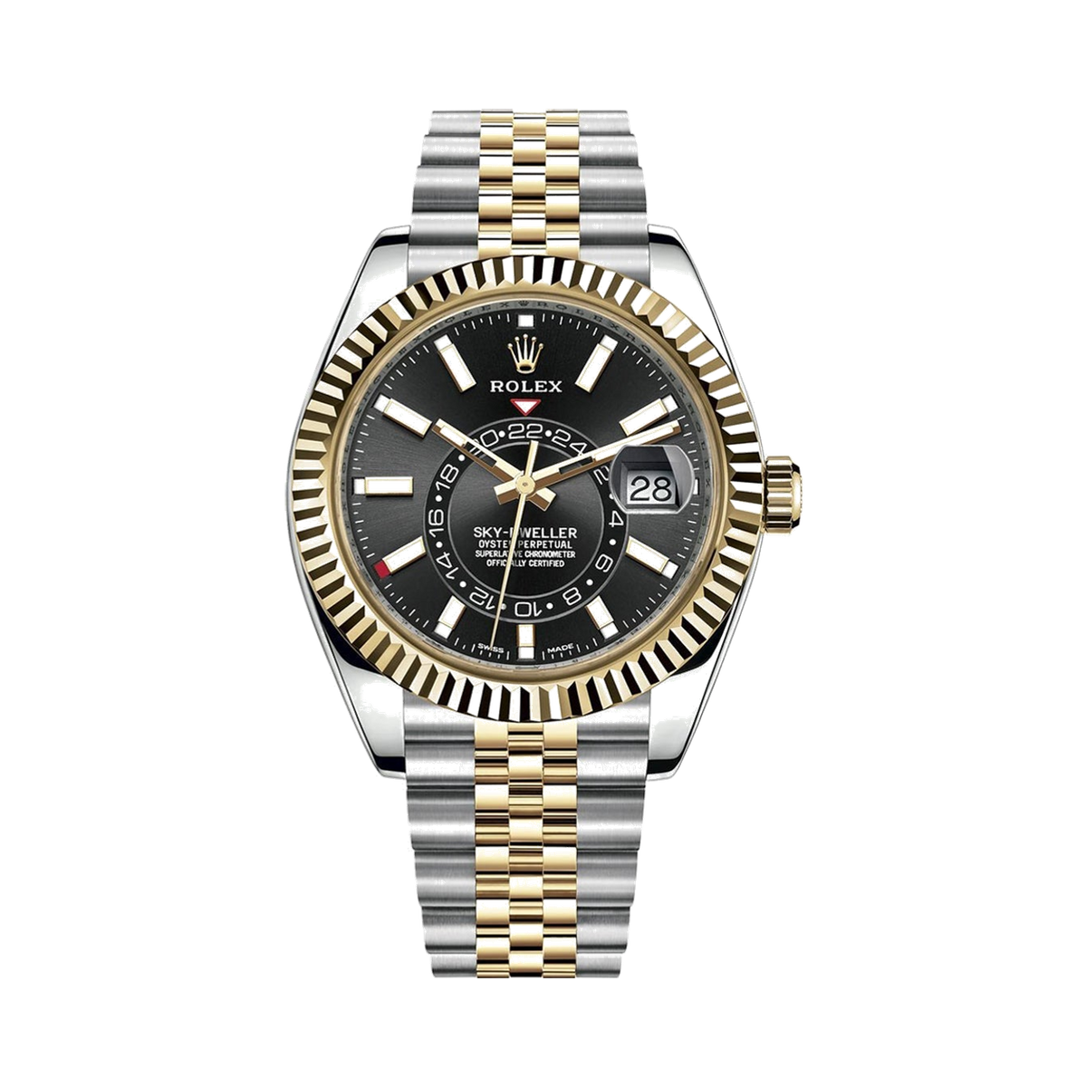 Rolex White Sky - Dweller Two - Toned black dial 42 mm Watch - Lc Watches