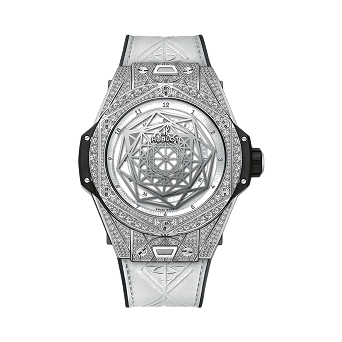Hublot Big Bang Sang Bleu White Titanium Pave