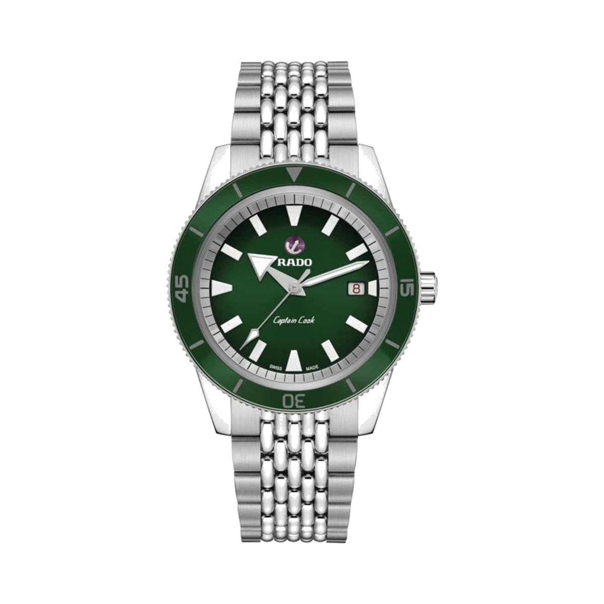 Rado Captain Cook Automatic Green Bezel Watch