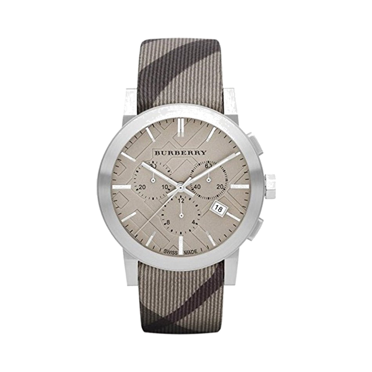 Burberry Smoke Check the City Swiss Chronograph Unisex Watch