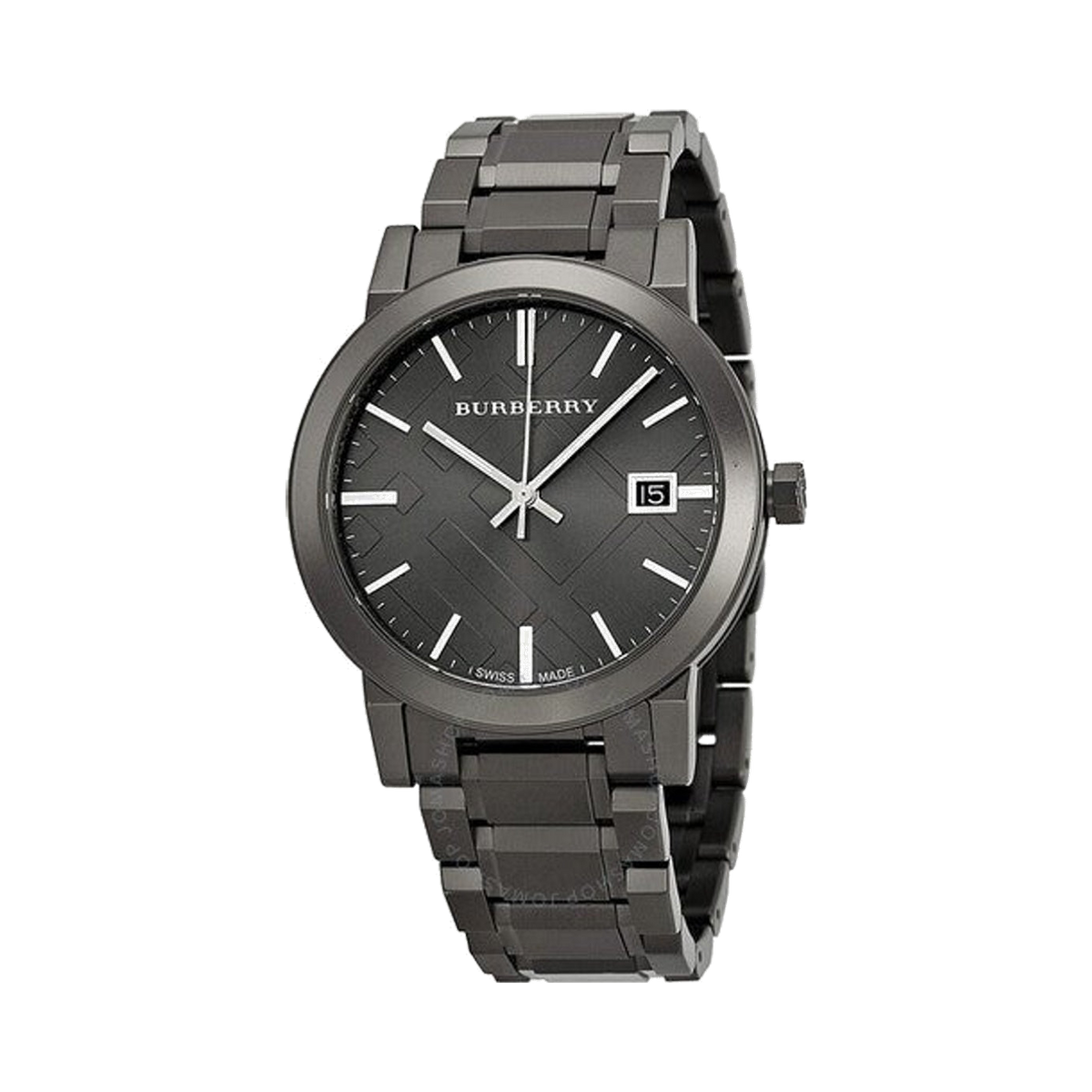 Burberry Grey Dial Grey Ion-plated Men's Watch