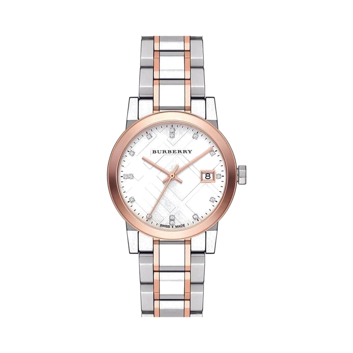 Burberry Two-tone Stainless Steel Diamond Wristwatch