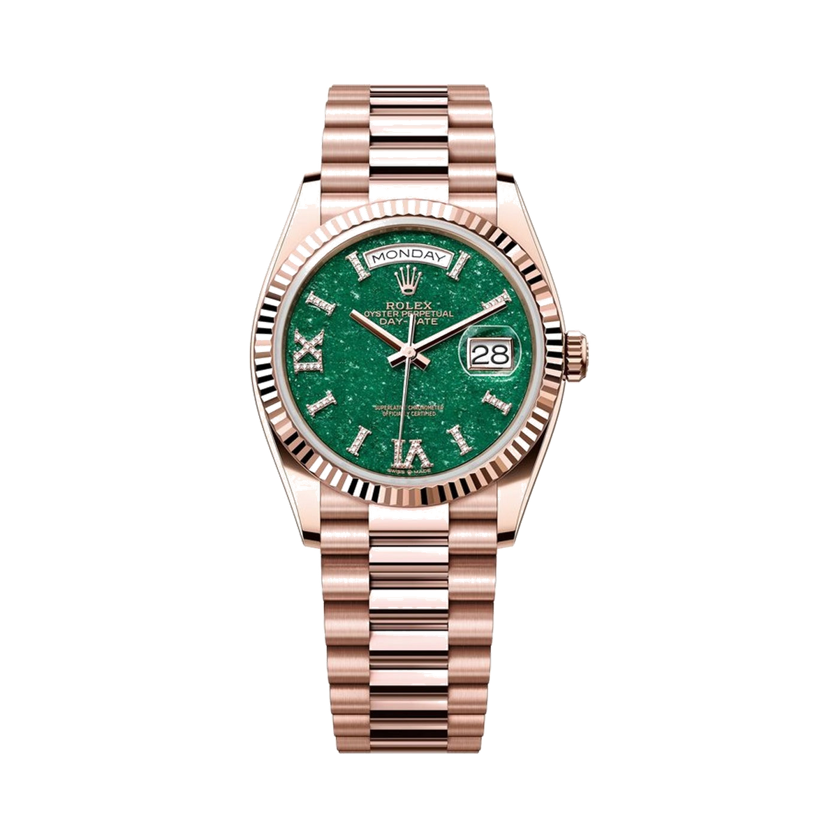 Rolex Day-Date 36 Green Aventurine Dial Unisex Watch