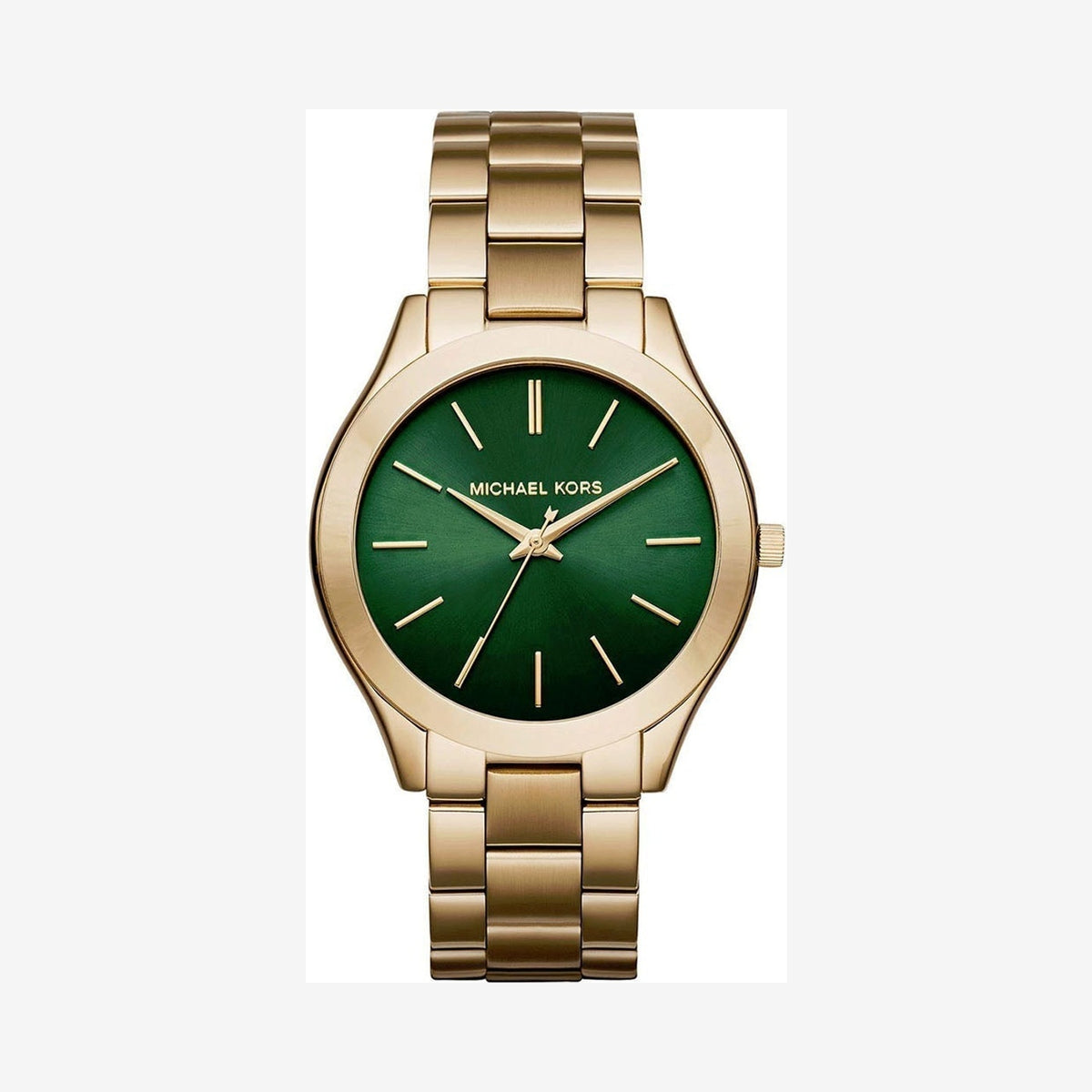 Michael Kors Runway Slim Green Dial Wristwatch