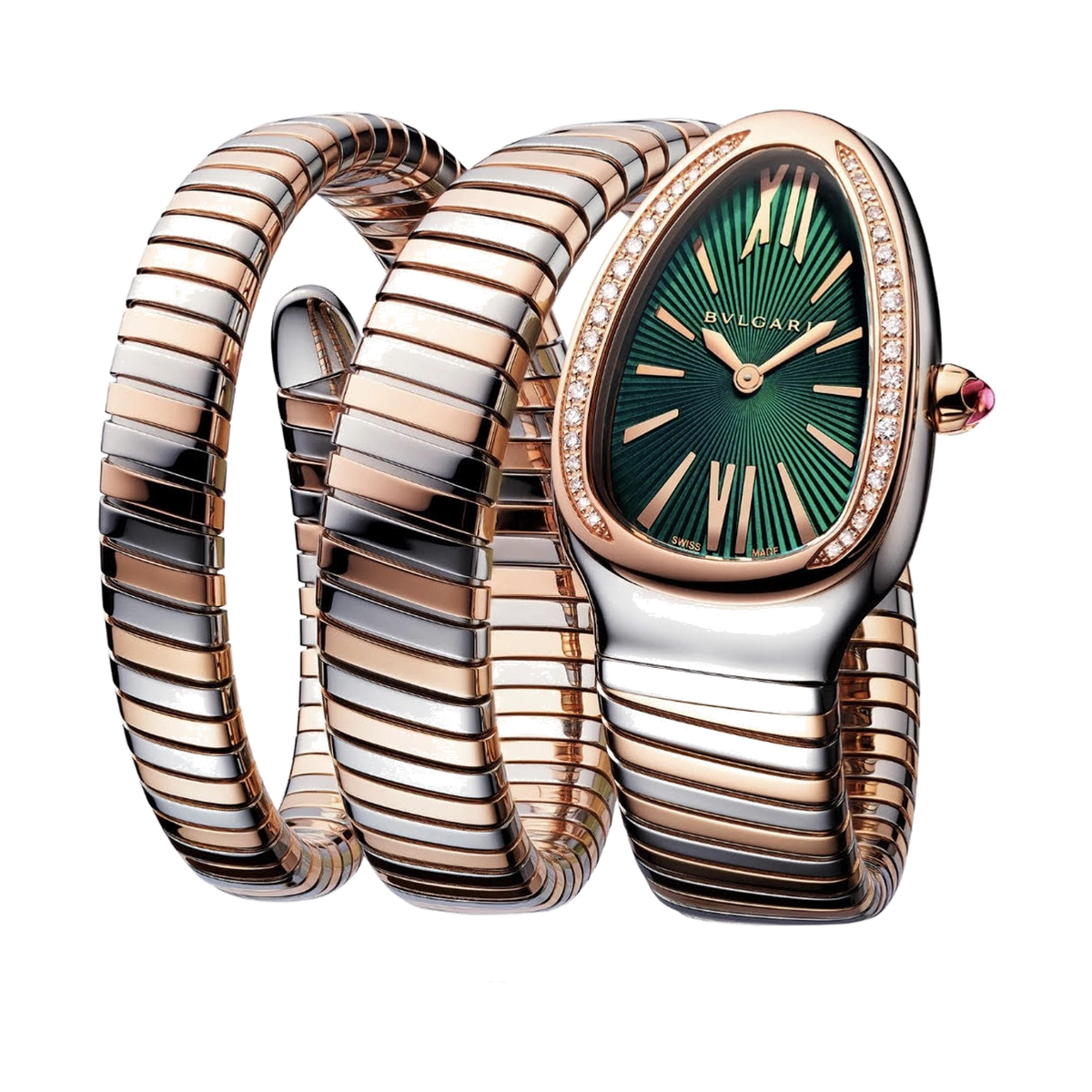 Bvlgari Serpenti Tubogas Double Green Dial Spiral Watch 2026