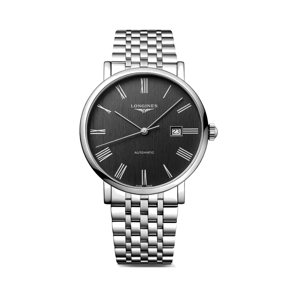 Longines  Elegant Collection Automatic Grey Dial Steel Watch