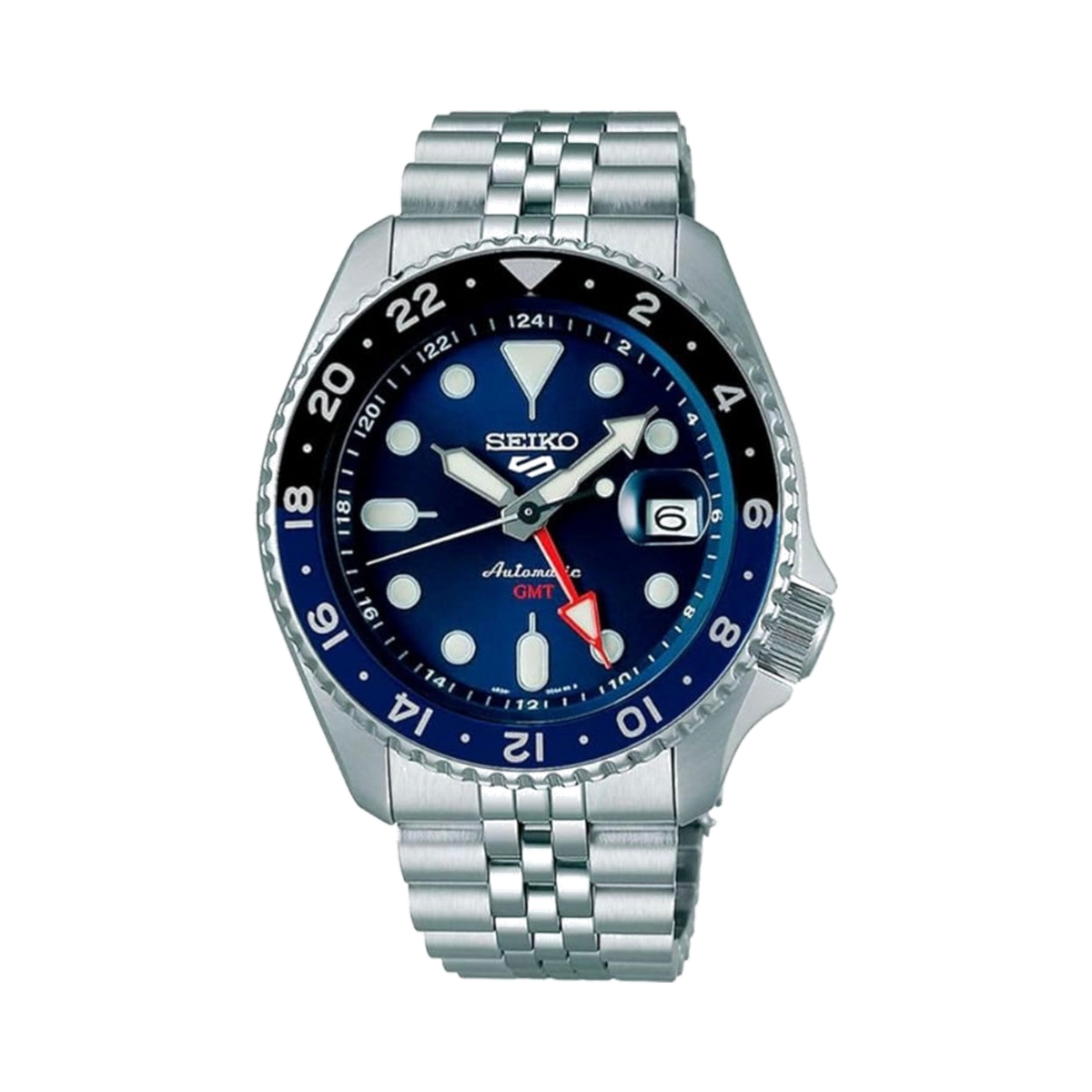 Seiko 5 Sports SKX Sports Style GMT Series Black/Blue bezel Men's Watch SSK003