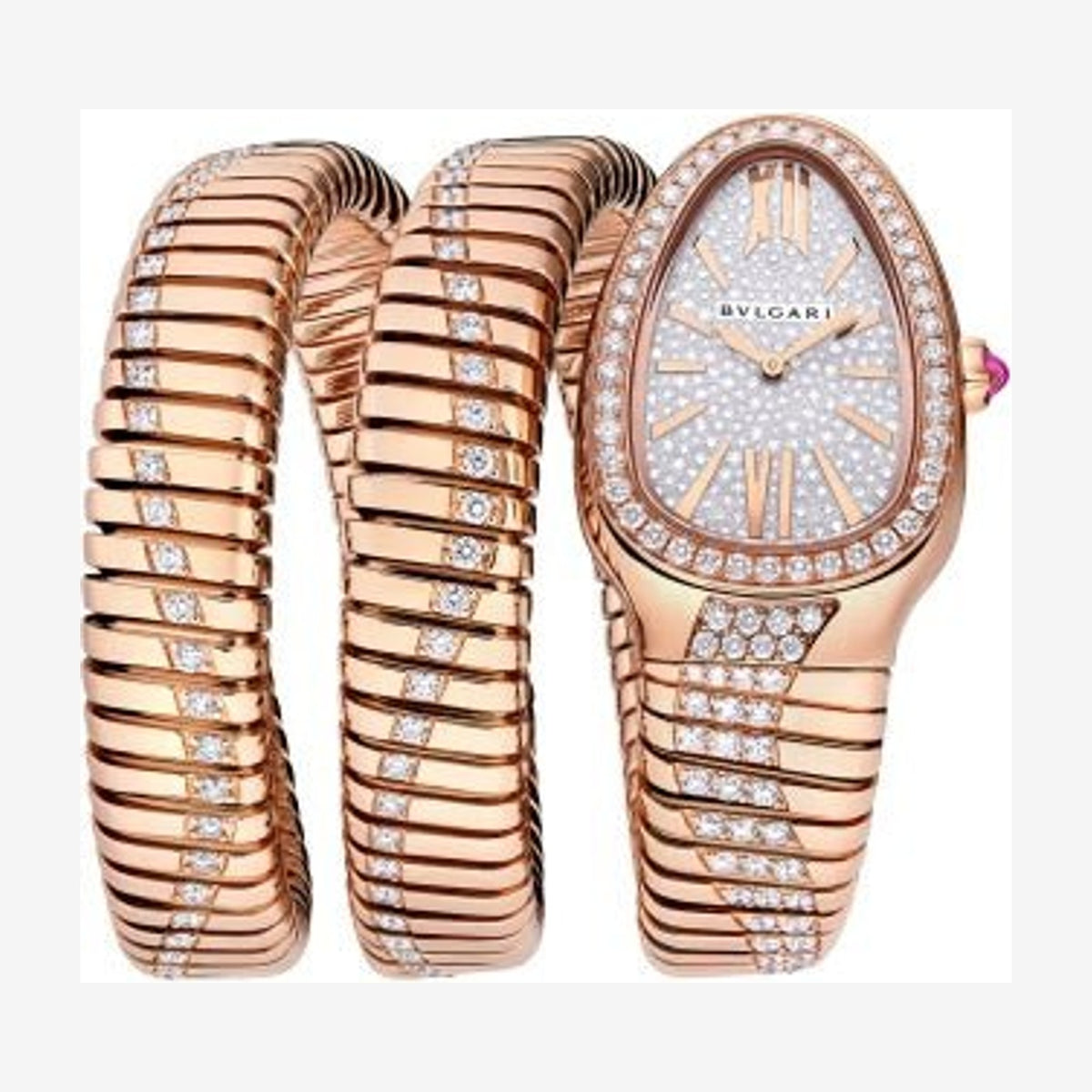 Bvlgari Serpenti Tubogas Infiniti Double-Spiral Watch With Diamonds