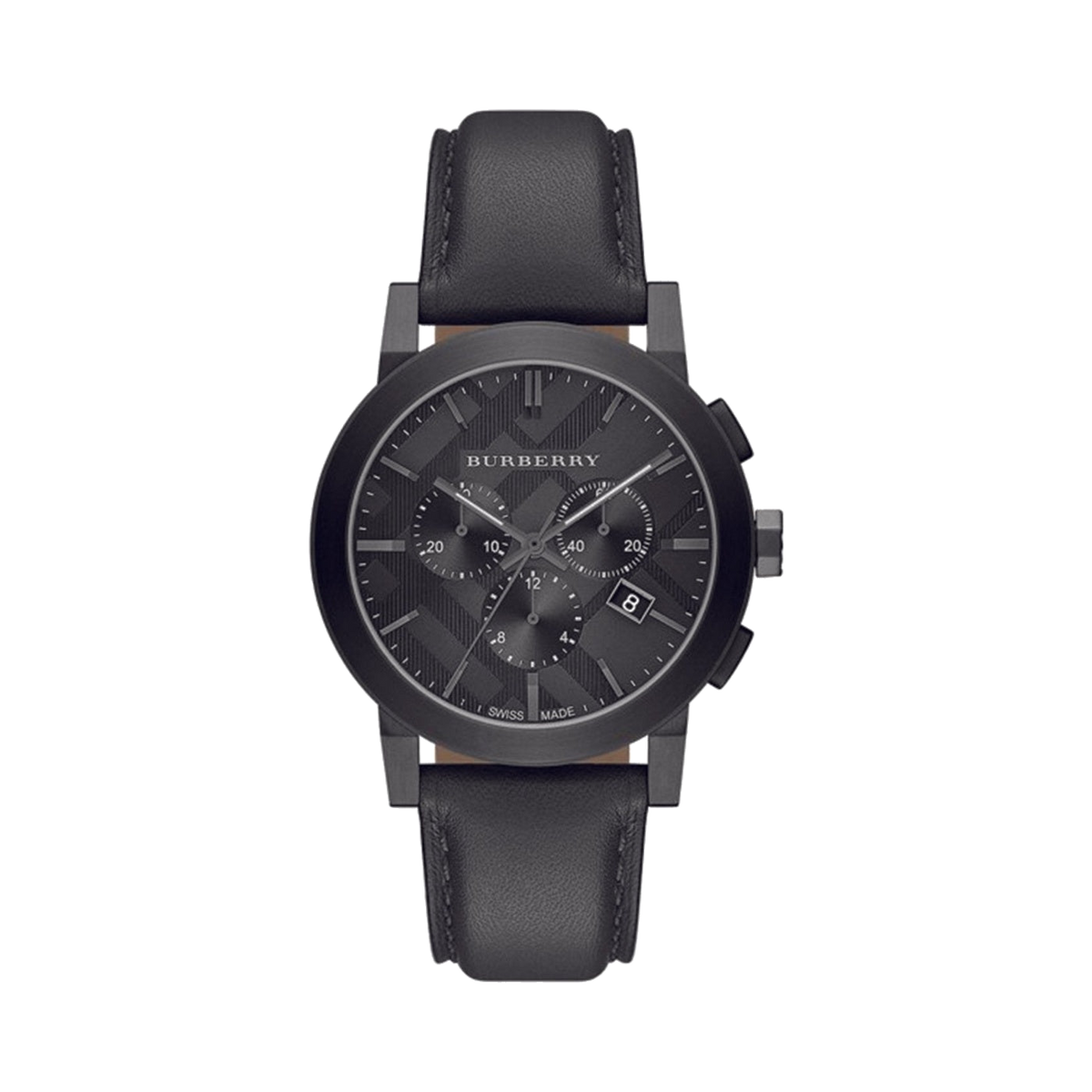 Burberry Dark Grey Ion Plated Chronograph Wristwatch