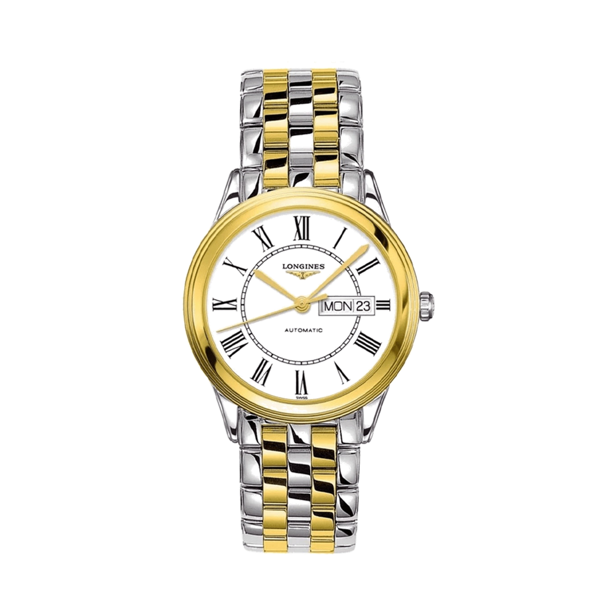 Longines Flagship White/Yellow gold toned steel Ø38.5 mm watch