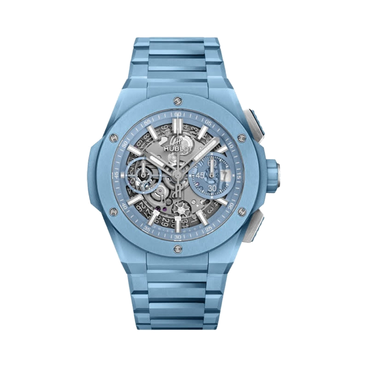 HUBLOT INTEGRATED SKY BLUE CERAMIC Mens Watch