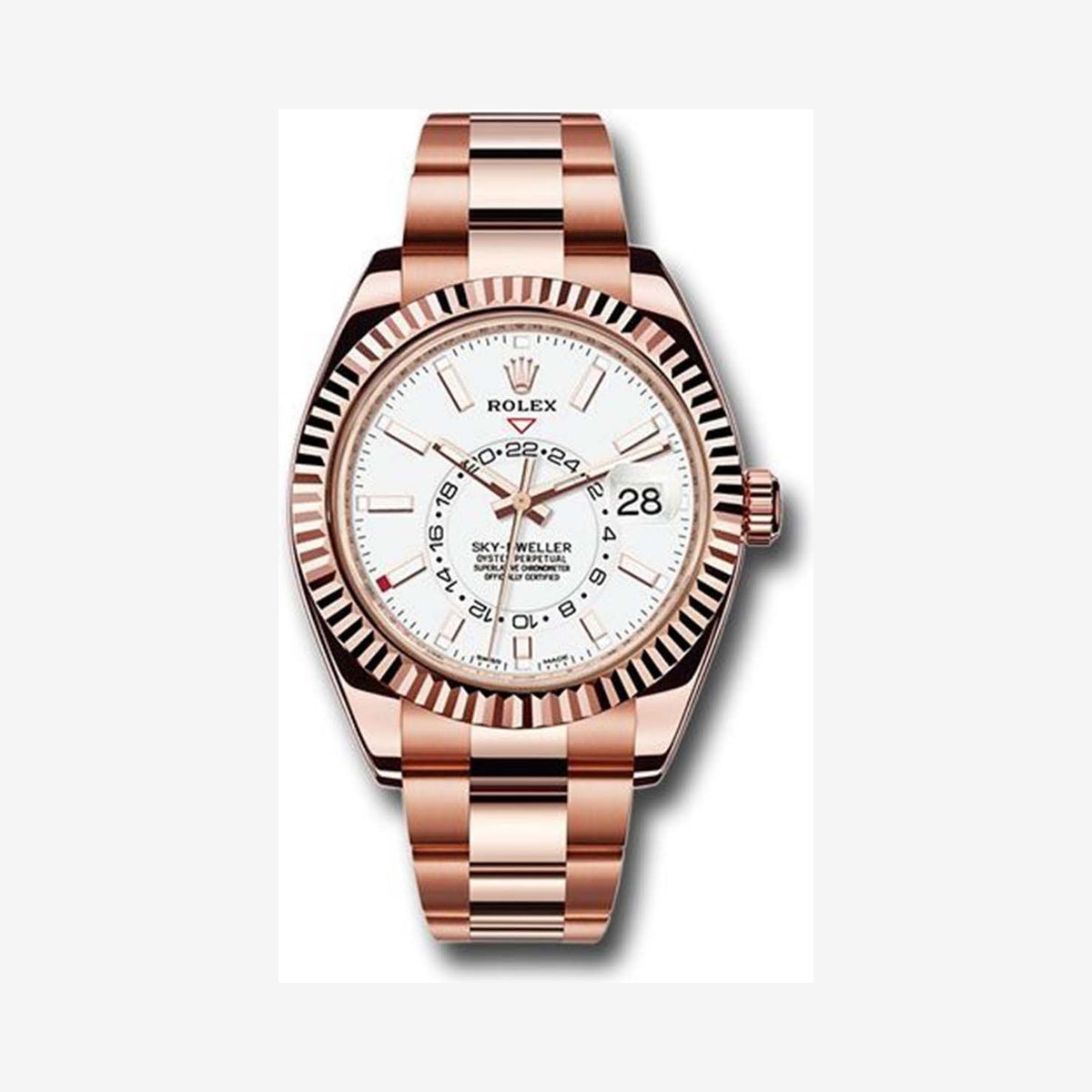 Rolex Sky-Dweller Everose Gold and Oystersteel Watch Intense white 2026
